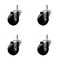 Service Caster 3.5'' Phenolic Wheel Swivel 7/16'' Grip Ring Stem Caster Set, 4PK SCC-GR20S3514-PHS-716138-4 - alternate 1